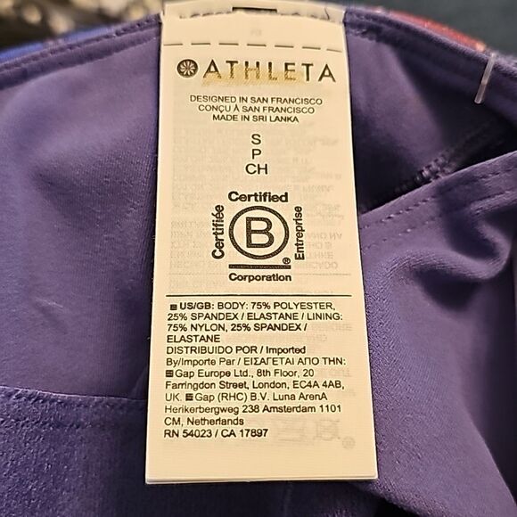 Athleta Concious Crop Printed Top, Size Small D-DD, Multi Tropical Colo… - Picture 5 of 6